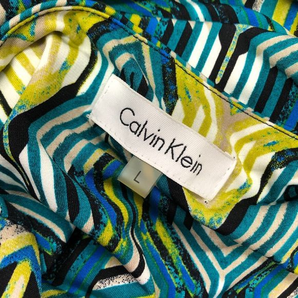 CK Calvin Klein Women Sleeveless Blouse Top Shirt Size Large B227 -19 - Picture 7 of 13